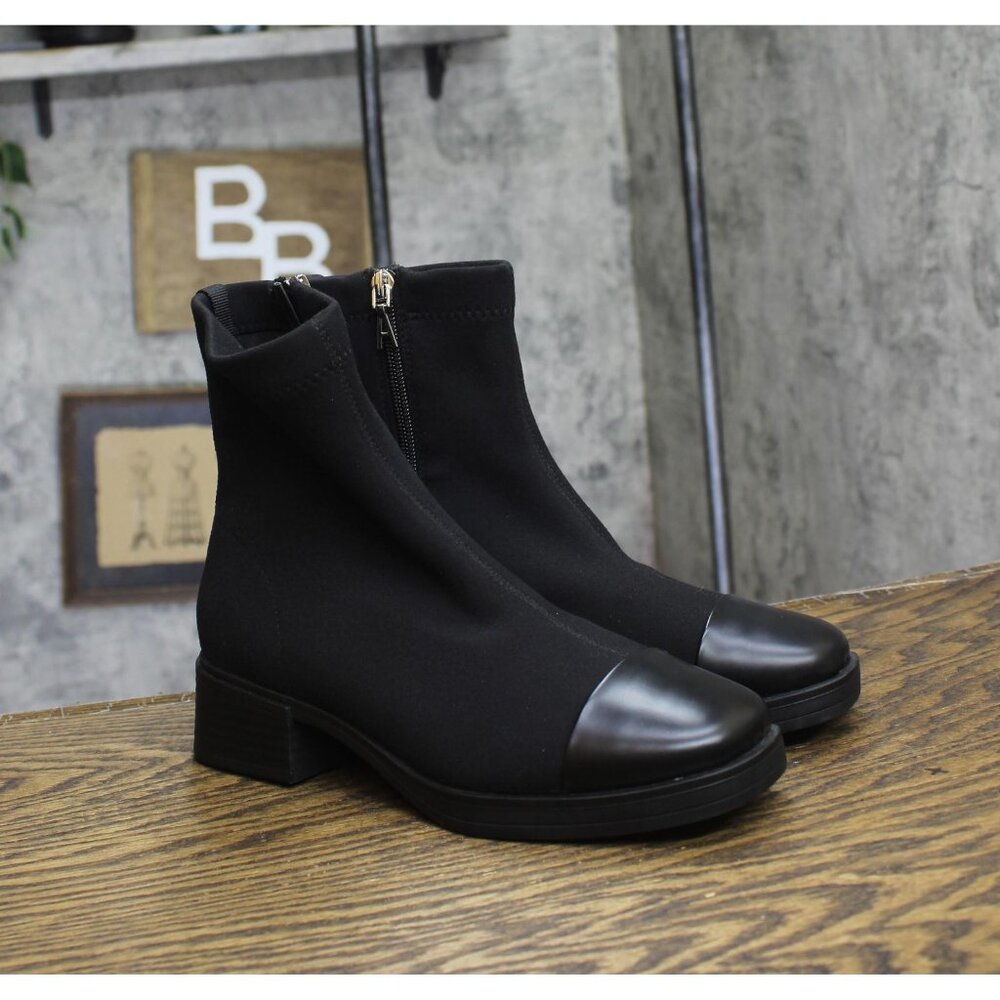 NWT Aerosoles Womens DIMMI Ankle Bootie DIMMI Black Stretch Fabric 6M - Picture 8 of 14